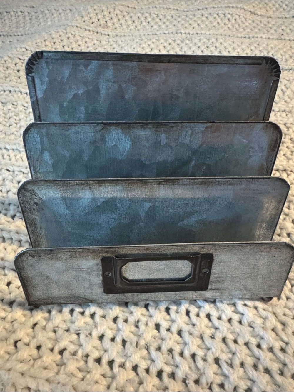 Hobby Lobby Industrial Metal File Sorter - Slate Gray Organizer